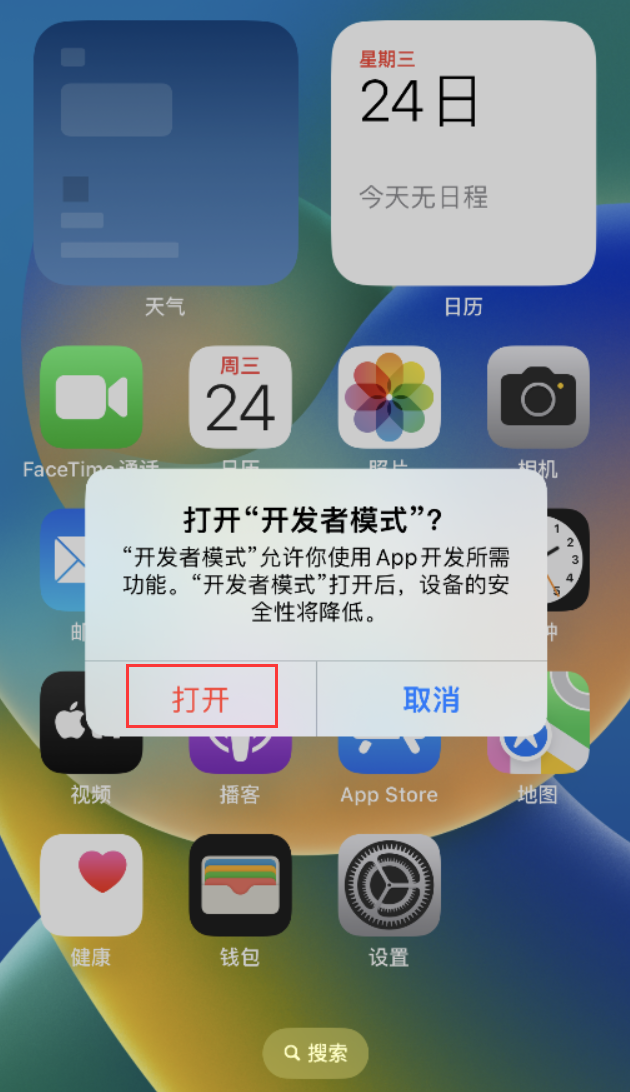 桓仁苹果手机维修分享如何打开开发者模式 